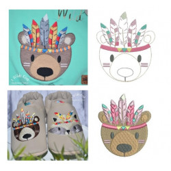 Stickdatei - Federtiere Federbär Vollstick & Appli